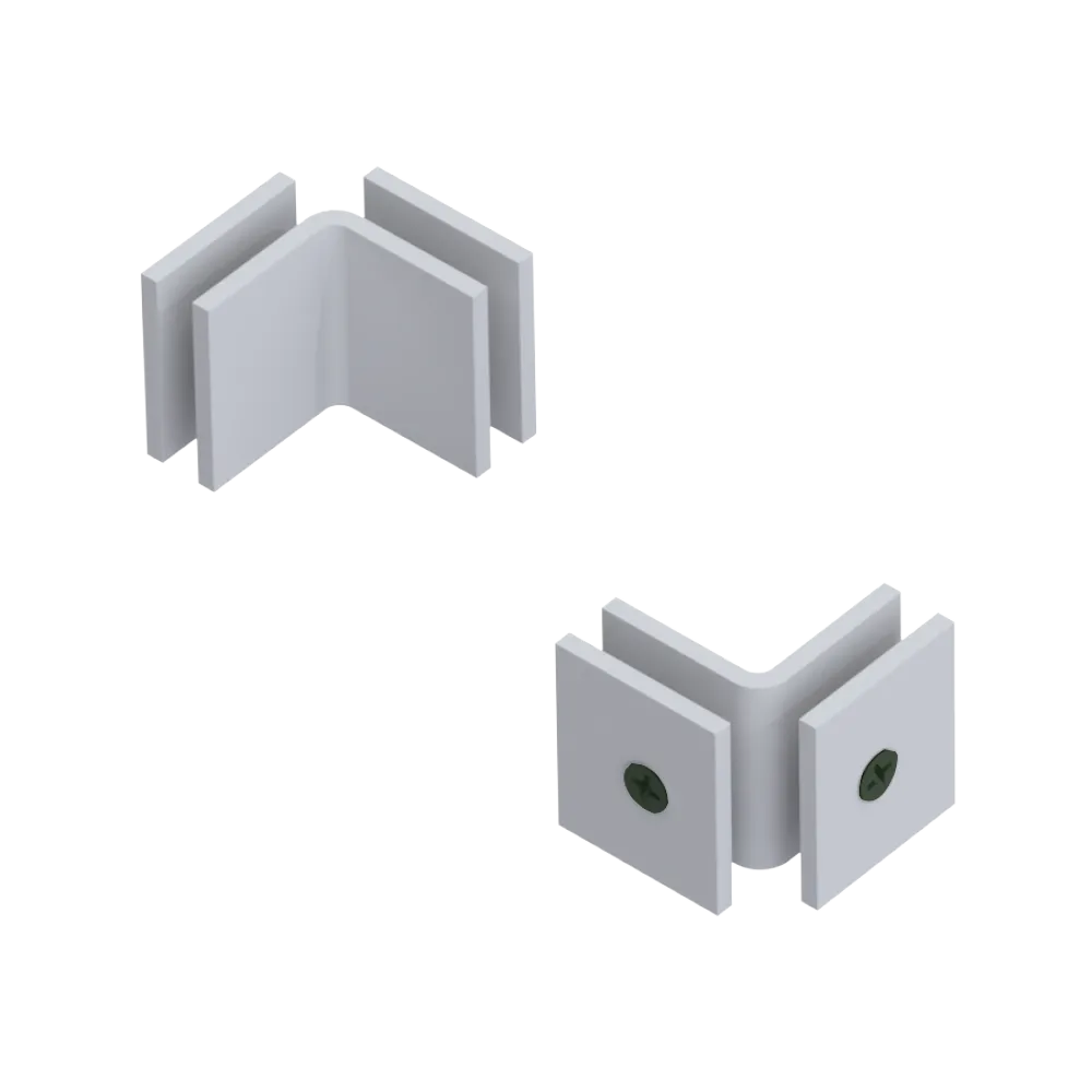 Rubinet 90 Glass to Glass Open Face Matt White