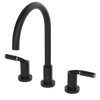 Rubinet Widespread Kitchen Set Matt Black
