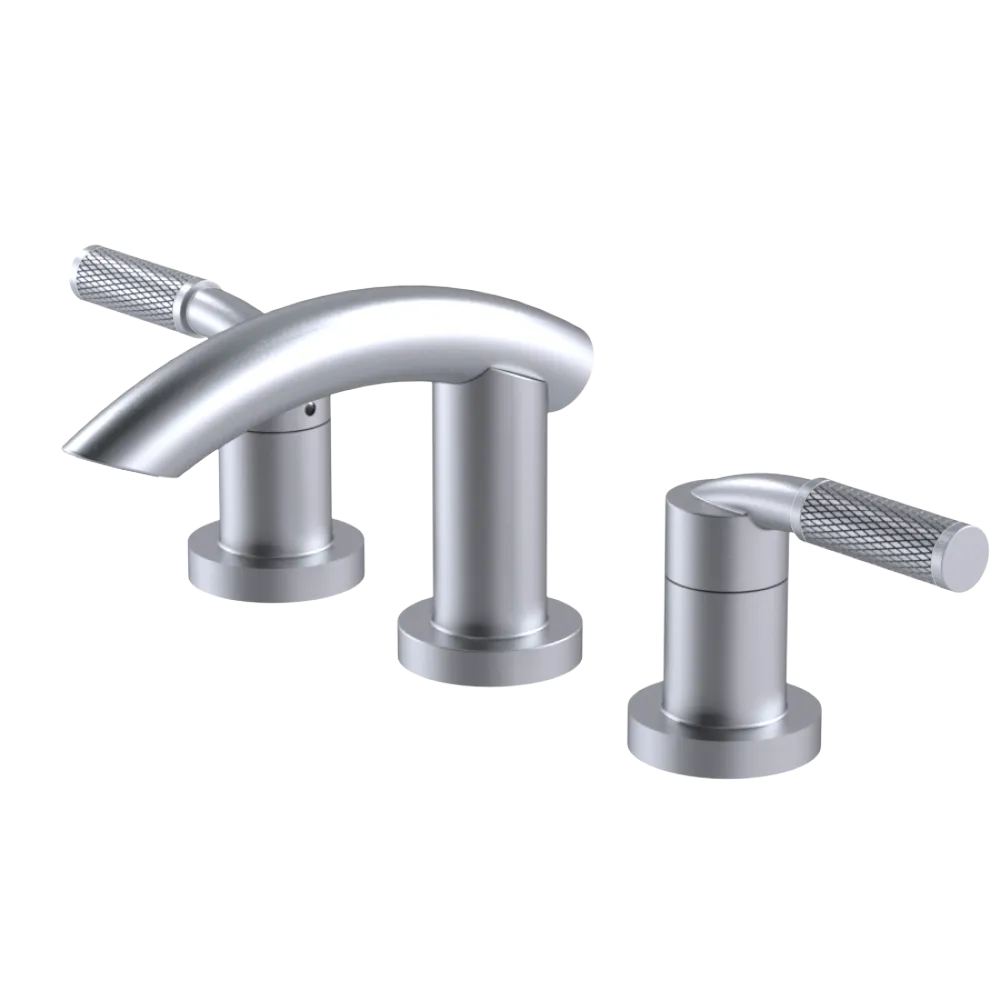 Rubinet Widespread Lav. Set. (less drain) Satin Chrome
