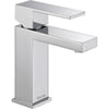 Modern Angular Single Handle Lavatory Faucet - Chrome