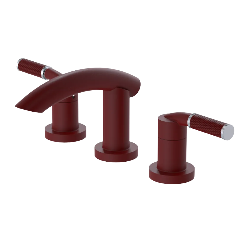 Rubinet Widespread Lav. Set. (less drain) Maroon