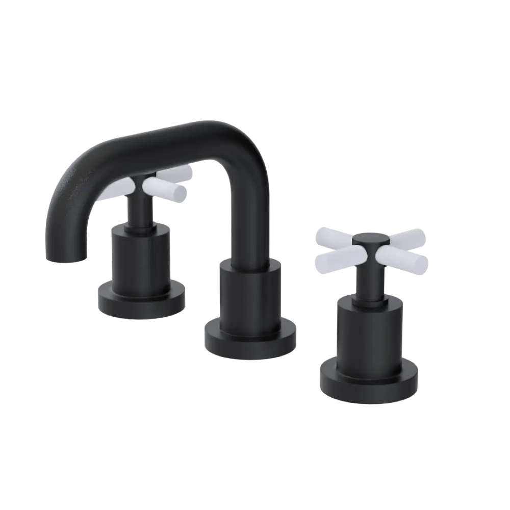 Rubinet Widespread Lav. Set. (less drain) Matt Black