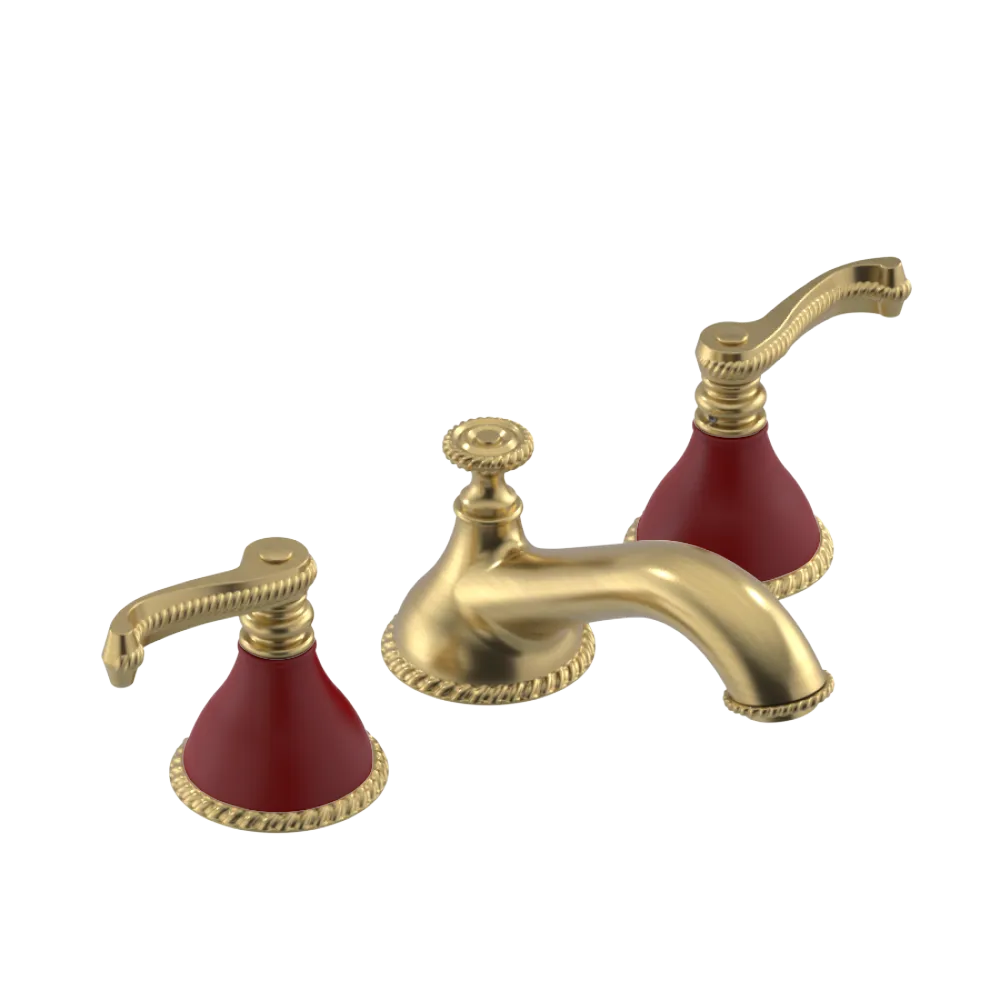Rubinet Widespread Lav. Set. (less drain) Satin Brass