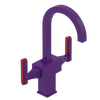 Rubinet Single Hole Dual Handle Lav. Set. (less drain) Purple Haze