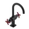 Rubinet Single Hole Dual Handle Lav. Set. (less drain) Matt Black