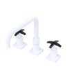 Rubinet Widespread Kitchen Set with Genesis Spout Matt White