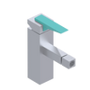 Rubinet Single Control Bidet Fitting (less drain) Satin Chrome