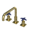 Rubinet Widespread Kitchen Set with Genesis Spout Natural Brass