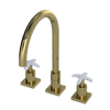 Rubinet Widespread Kitchen Set Natural Brass