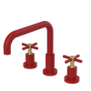 Rubinet Widespread Kitchen Set Maroon