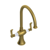 Rubinet Two Handle Single Hole Kitchen Set Antique Brass Matt