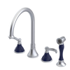Rubinet Widespread Kitchen Set with Hand Spray Satin Chrome