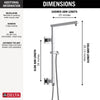 Delta Emerge 18" Angular Shower Column