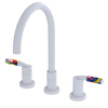 Rubinet Widespread Kitchen Set White