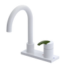 Rubinet 4" Centre Single Control Lav. Set. (less drain) White