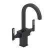 Rubinet Single Hole Dual Handle Lav. Set. (less drain) Matt Black