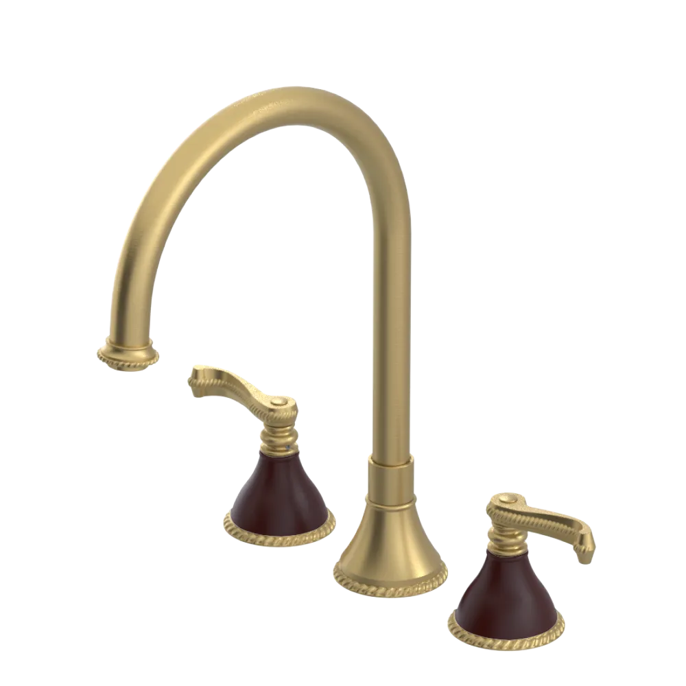 Rubinet Widespread Kitchen Set Satin Brass