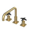Rubinet Widespread Kitchen Set with Genesis Spout Satin Gold