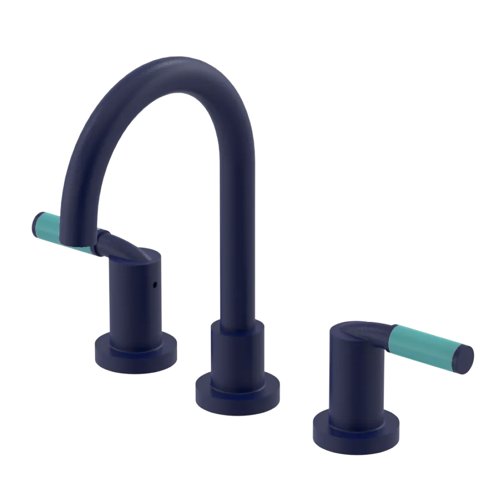 Rubinet Widespread Lav set (less drain) Midnight Blue