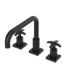 Rubinet Widespread Kitchen Set with Genesis Spout Matt Black