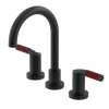 Rubinet Widespread Lav. Set. (less drain) Matt Black