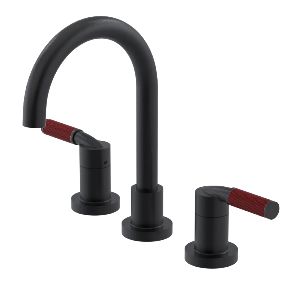 Rubinet Widespread Lav. Set. (less drain) Matt Black