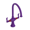 Rubinet Two Handle Single Hole Kitchen Set Purple Haze