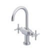Rubinet Single Hole Dual Handle Lav. Set with LaSalle Spout (less drain) Satin Chrome
