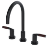 Rubinet Widespread Kitchen Set Matt Black