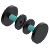 Rubinet Shower Door Knob (set) Matt Black