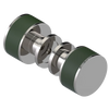 Rubinet Shower Door Knob (set) Polished Nickel