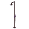 Rubinet Pressure Balance Outdoor Shower with Hand Held Shower & 10" Shower Head - 304 Stainless Steel Bordeaux