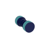 Rubinet Shower Door Knob (set) Midnight Blue