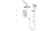VOGT CARINTHIA 3-WAY TH SHOWER KIT WITH BODY JETS