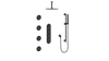 Vogt Drava 3-Way TH Shower Kit with Body Jets and 6" Ceiling Arm CC