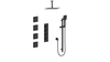Vogt Kapfenberg 3/4" High-Flow TH Shower Kit with Body Jets and 6" Ceiling Arm CC