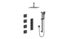 Vogt Niveau 3/4" High-Flow TH Shower Kit with Body Jets and 6" Ceiling Arm CC