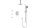 Vogt Worgl 3-Way TH Shower Kit with Body Jets and 6" Ceiling Arm CC