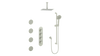 Vogt Worgl 3/4" High-Flow TH Shower Kit with Body Jets and 6" Ceiling Arm CC