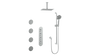 Vogt Worgl 3/4" High-Flow TH Shower Kit with Body Jets and 6" Ceiling Arm CC