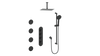 Vogt Worgl 3/4" High-Flow TH Shower Kit with Body Jets and 6" Ceiling Arm CC