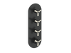 ZEHN TRIM FOR 3/4" HIGH-FLOW TH VALVE WITH 3 VOLUME CONTROLS