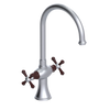 Rubinet Two Handle Single Hole Kitchen Set Satin Chrome
