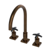 Rubinet Widespread Kitchen Set Tuscan Brass
