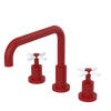 Rubinet Widespread Kitchen Set Maroon