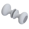 Rubinet Shower Door Knob (set) Matt White
