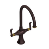 Rubinet Two Handle Single Hole Kitchen Set Tuscan Brass