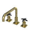 Rubinet Widespread Kitchen Set with Genesis Spout Natural Brass