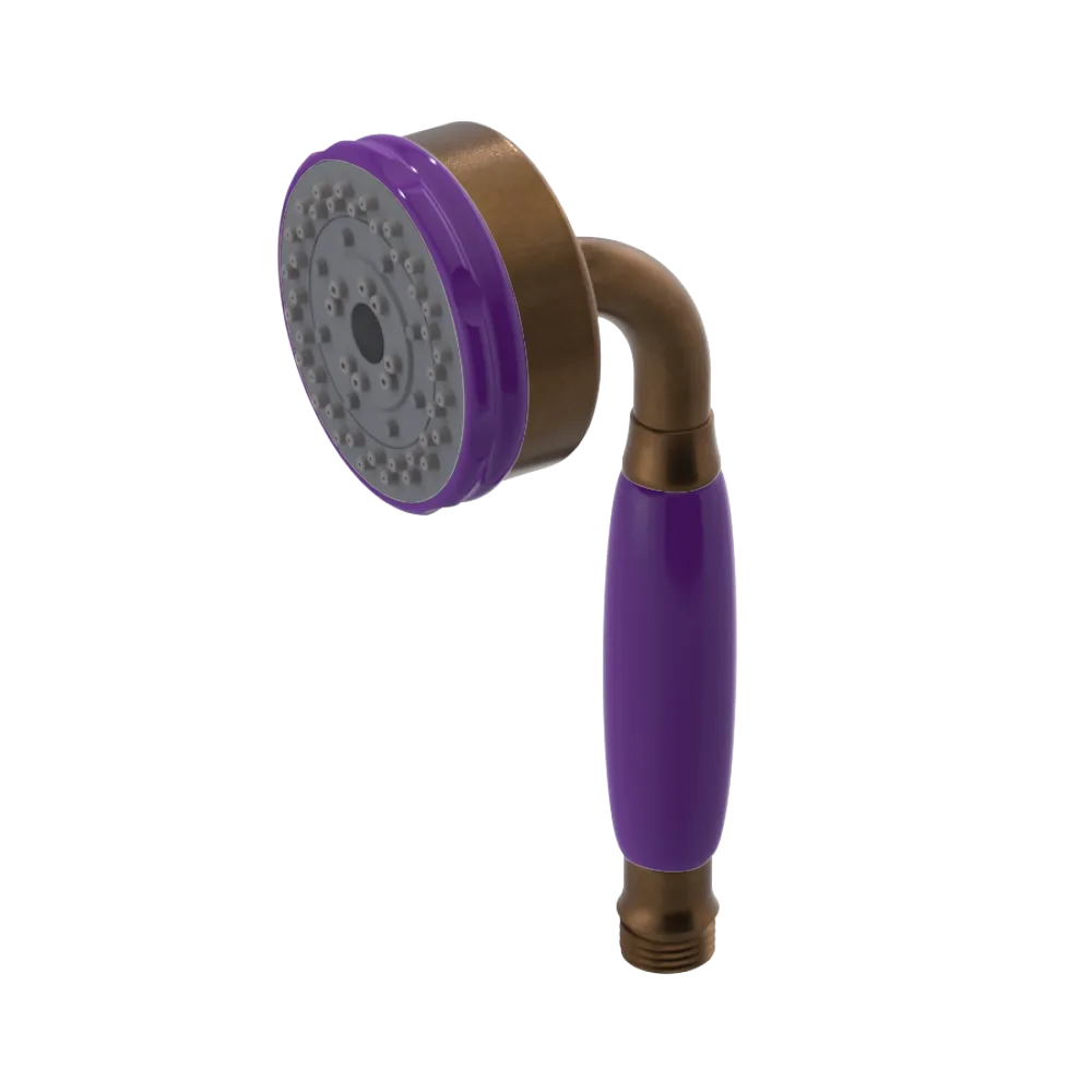Rubinet 3 Function Hand Held Shower Only Tuscan Brass