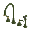 Rubinet Widespread Kitchen Set with Hand Spray Green Envy